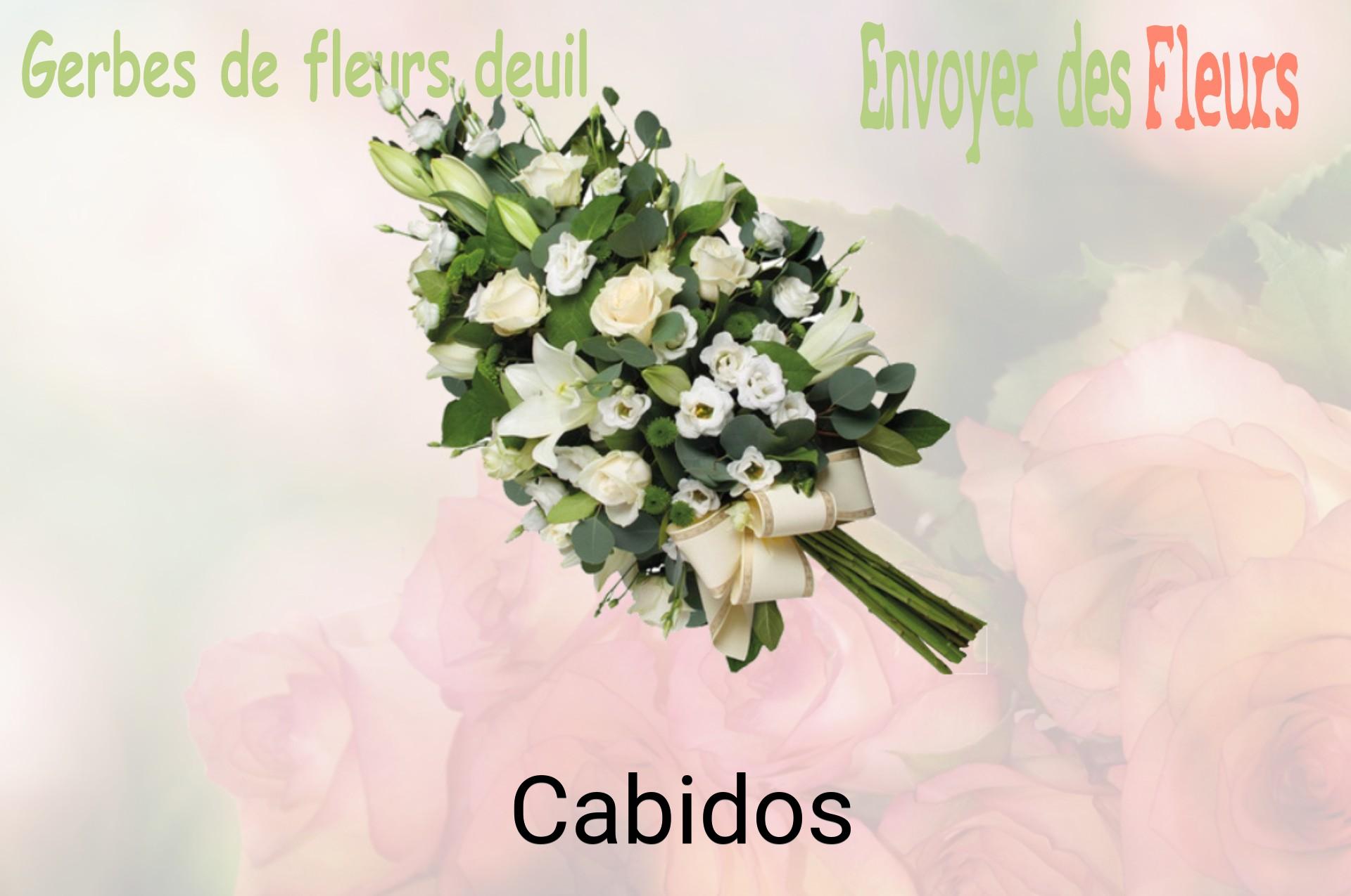 Gerbe de fleurs de deuil livrée à Cabidos